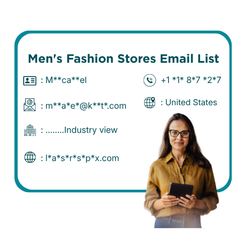 Men's Fashion Stores Email List